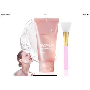 Collagen Night Wrapping Mask Overnight Wrapping Peel Off Facial 2.53 Oz
